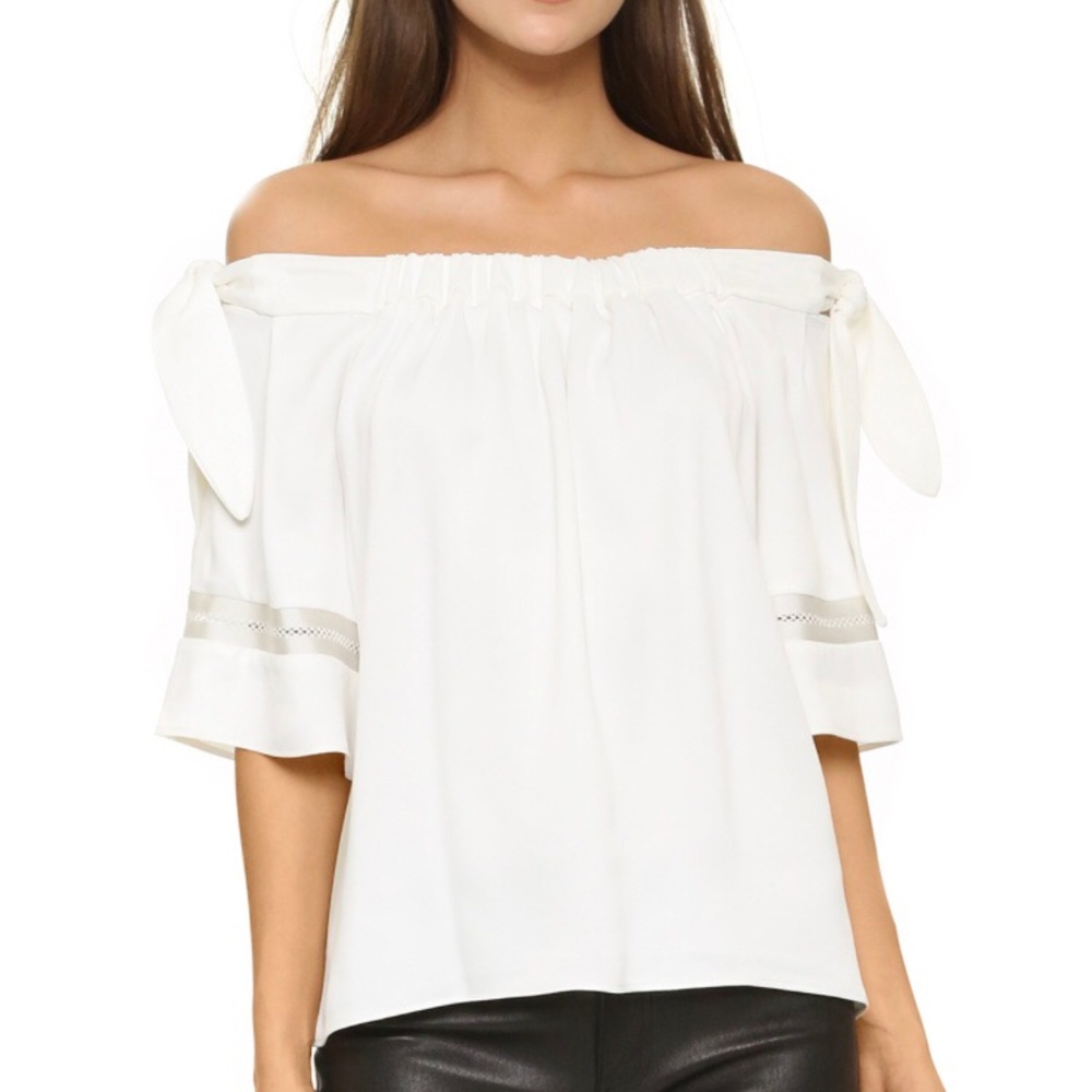 Alexis White Off The Shoulder Top